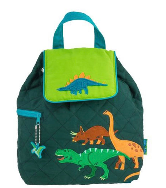 Green Dino Quilted Backpack