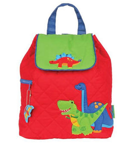 Red Dino Quilted Backpack