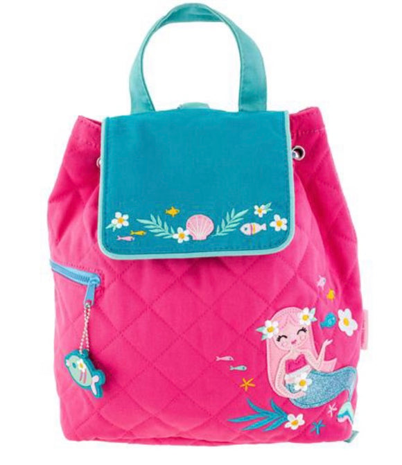 Pink Mermaid Quilted Backpack