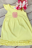 Yellow Angle Sleeve Dress